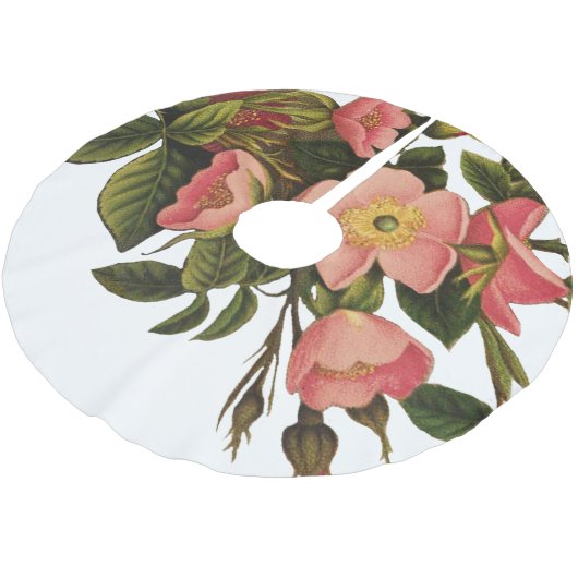  Rozen Mooi Roze Botanisch Kerstboom Rok (Gekanteld)