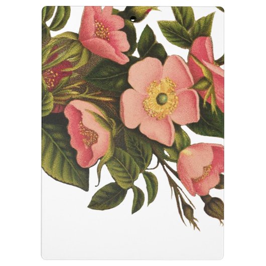 Rozen Mooi Roze Botanisch Klembord (Achterkant)