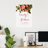 Rozen Mooi Roze Botanisch Poster (Thuiskantoor)