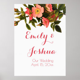  Rozen Mooi Roze Botanisch Poster