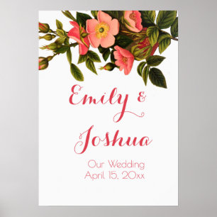  Rozen Mooi Roze Botanisch Poster