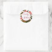  Rozen Mooi Roze Botanisch Ronde Sticker (Tas)