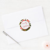  Rozen Mooi Roze Botanisch Ronde Sticker (Envelop)