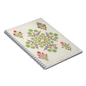 Rozen motief, gevouwen met M. en N. Ha Notitieboek (Rechterzijde)