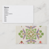 Rozen motief, gevouwen met M. en N. Ha Visitekaartje (Voorkant / Achterkant)