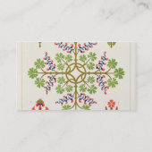 Rozen motief, gevouwen met M. en N. Ha Visitekaartje (Achterkant)