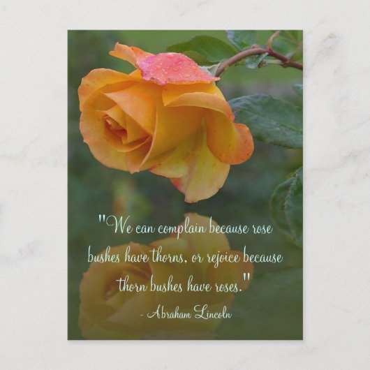 Rozen Motivatie Lincoln Quote Briefkaart (Voorkant)