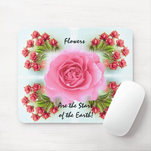 Rozen Mousepad Muismat (Met muis)