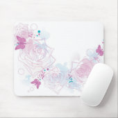 Rozen Mousepad Muismat (Met muis)