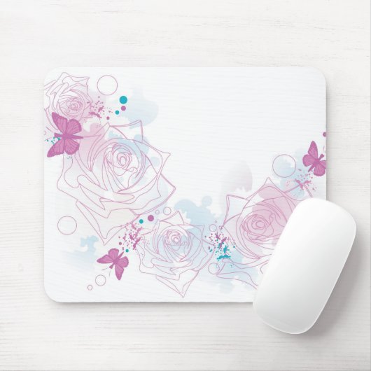 Rozen Mousepad Muismat (Met muis)