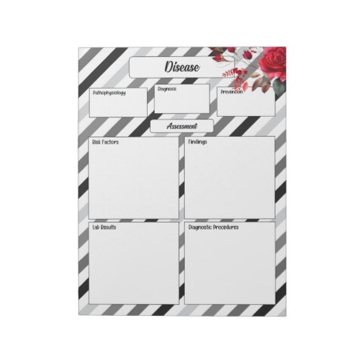 Rozen n strepen _ Disease Temp 1 Notitieblok (Linkerzijde)