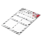 Rozen n strepen _Kaart Notitieblok (Schuin)