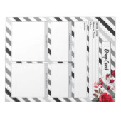 Rozen n strepen _Kaart Notitieblok (Voorkant)