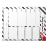 Rozen n strepen _ Week in een oogopslag Notitieblok (Voorkant)