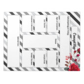 Rozen N Stripes _ Conceptkaart Notitieblok (Voorkant)