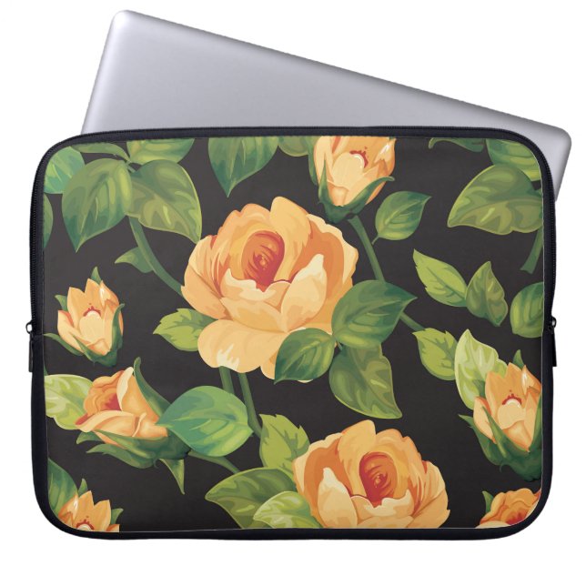 Rozen, naadloos bloemmotief. laptop sleeve (Voorkant)