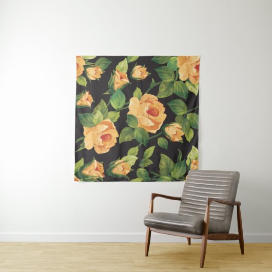 Rozen, naadloos bloemmotief. wandkleed (In Situ (horizontaal))