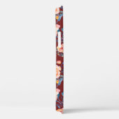 Rozen, naadloos, rood achtergrondpatroon Case-Mate iPhone case (Achterkant / Rechts)