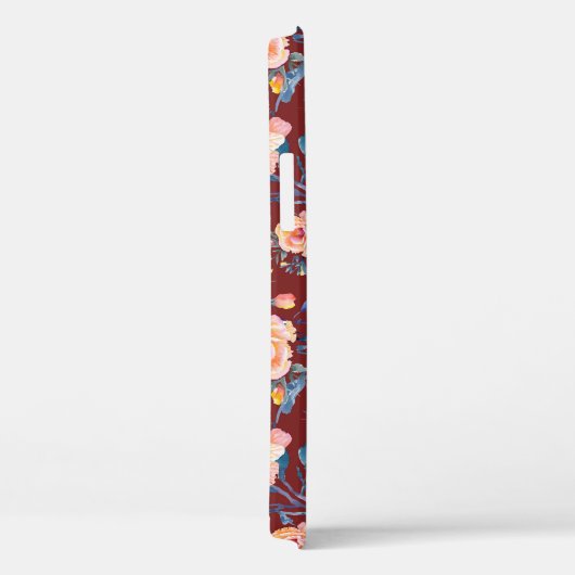 Rozen, naadloos, rood achtergrondpatroon Case-Mate iPhone case (Achterkant / Rechts)