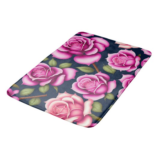 Rozen naadloze Patroonplaat Valentijnsdag Bath Mat (Gekanteld)