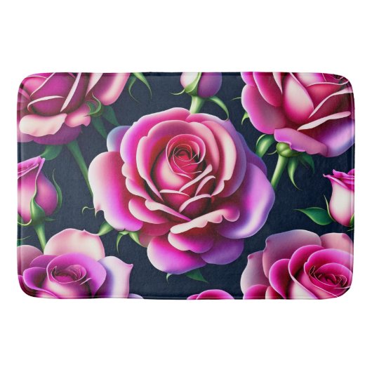 Rozen naadloze Patroonplaat Valentijnsdag Bath Mat (Voorkant)