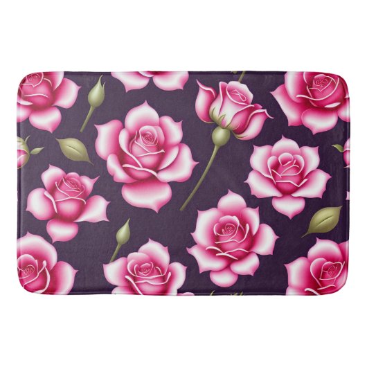 Rozen naadloze Patroonplaat Valentijnsdag Bath Mat (Voorkant)