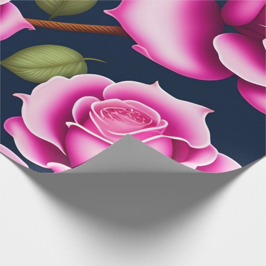 Rozen naadloze patroonValentijnsdag Cadeaupapier (Hoek)