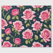 Rozen naadloze patroonValentijnsdag Cadeaupapier (Vlak)