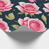 Rozen naadloze patroonValentijnsdag Cadeaupapier (Hoek)