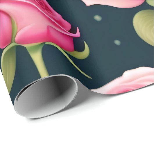 Rozen naadloze patroonValentijnsdag Cadeaupapier (Rol Hoek)