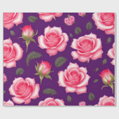 Rozen naadloze patroonValentijnsdag Cadeaupapier (Vlak)