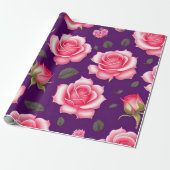 Rozen naadloze patroonValentijnsdag Cadeaupapier (Uitgerold)