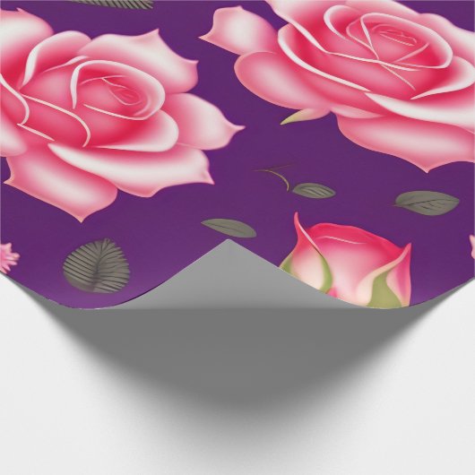 Rozen naadloze patroonValentijnsdag Cadeaupapier (Hoek)