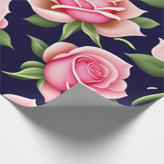 Rozen naadloze patroonValentijnsdag Cadeaupapier (Hoek)