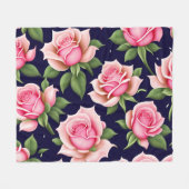 Rozen naadloze patroonValentijnsdag Fleece Deken (Voorkant (Horizontaal))