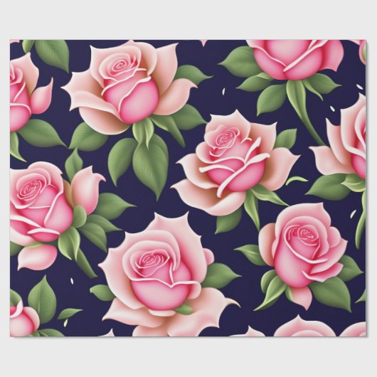 Rozen naadloze patroonverlooppap Valentijnsdag Cadeaupapier (Vlak)