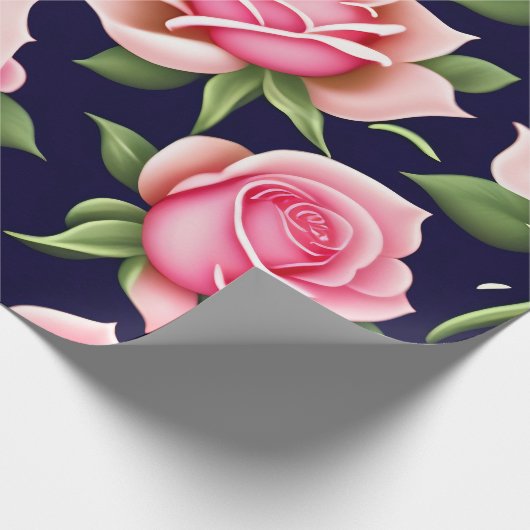 Rozen naadloze patroonverlooppap Valentijnsdag Cadeaupapier (Hoek)