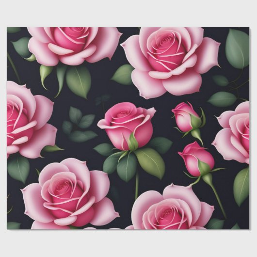 Rozen naadloze patroonverlooppap Valentijnsdag Cadeaupapier (Vlak)