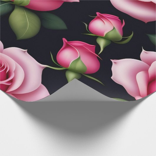 Rozen naadloze patroonverlooppap Valentijnsdag Cadeaupapier (Hoek)