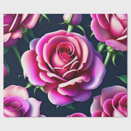 Rozen naadloze patroonverlooppap Valentijnsdag Cadeaupapier (Vlak)