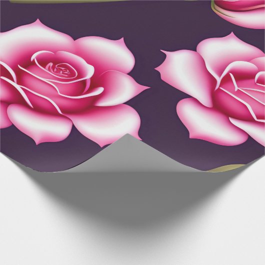 Rozen naadloze patroonverlooppap Valentijnsdag Cadeaupapier (Hoek)