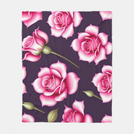 Rozen naadloze Valentijnsdag flesje leeg Fleece Deken