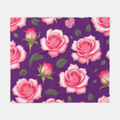 Rozen naadloze Valentijnsdag flesje leeg Fleece Deken (Voorkant (Horizontaal))