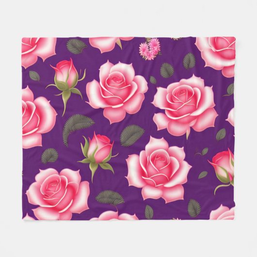 Rozen naadloze Valentijnsdag flesje leeg Fleece Deken (Voorkant (Horizontaal))