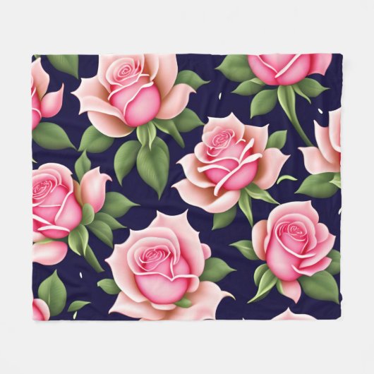 Rozen naadloze Valentijnsdag flesje leeg Fleece Deken (Voorkant (Horizontaal))