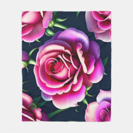 Rozen naadloze Valentijnsdag flesje leeg Fleece Deken