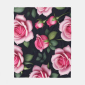 Rozen naadloze Valentijnsdag flesje leeg Fleece Deken (Voorkant)