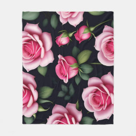 Rozen naadloze Valentijnsdag flesje leeg Fleece Deken