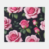 Rozen naadloze Valentijnsdag flesje leeg Fleece Deken (Voorkant (Horizontaal))