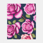 Rozen naadloze Valentijnsdag flesje leeg Fleece Deken (Voorkant)